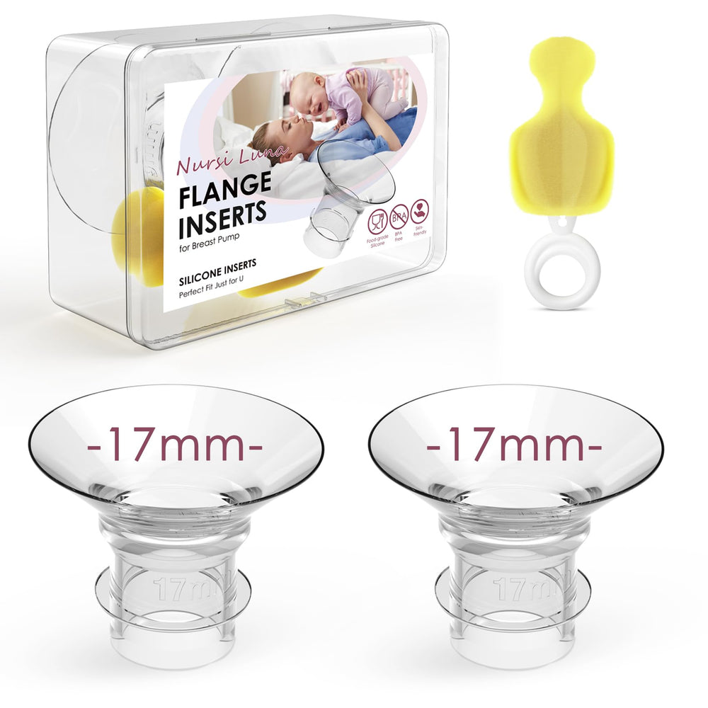 Nursi Luna flange insert 17mm for 24mm shields provides comfortable pumping.