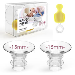Nursi Luna 15mm flange insert close-up showing cushioned comfort