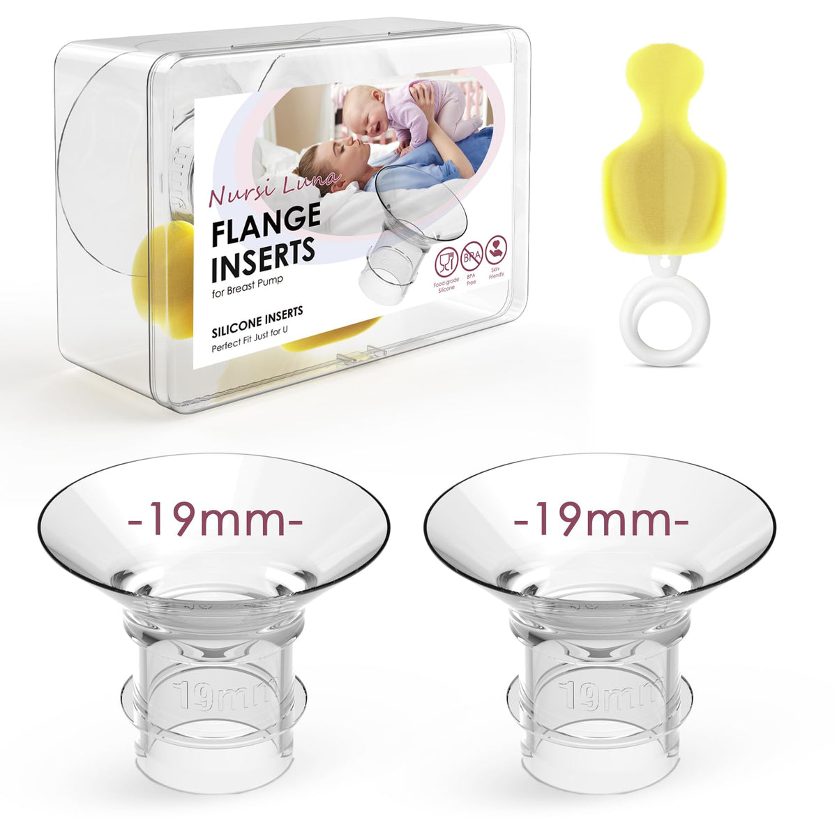 Nursi Luna flange inserts 19mm pack improves fit with 24mm shields.