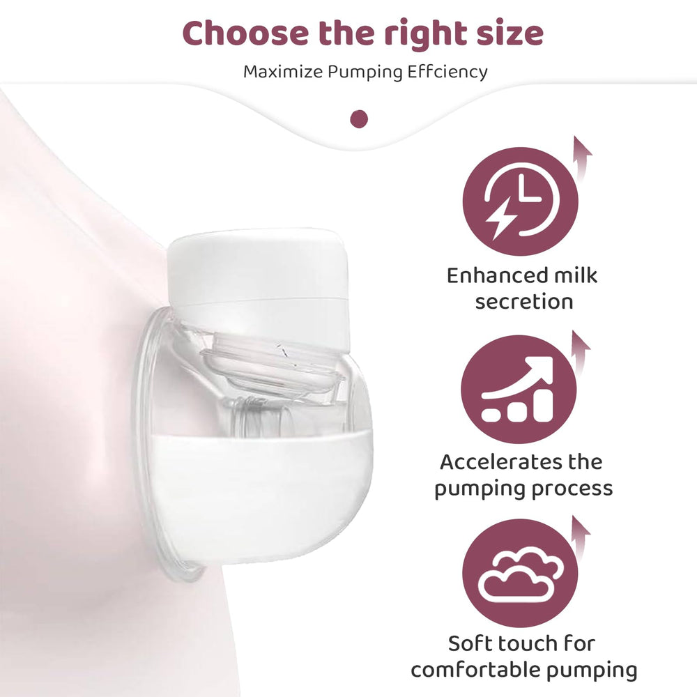 Nursi Luna silicone flange insert close-up highlighting soft material