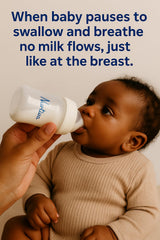 Nurtiva 300ml bottle with anti-colic vent supports calm feeding.