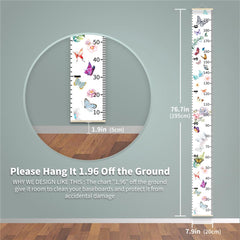 Nustila butterfly wall decor adds charm to nursery while measuring growth.