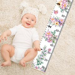 Nustila growth chart with cm and inch dual-scale for easy height recording.