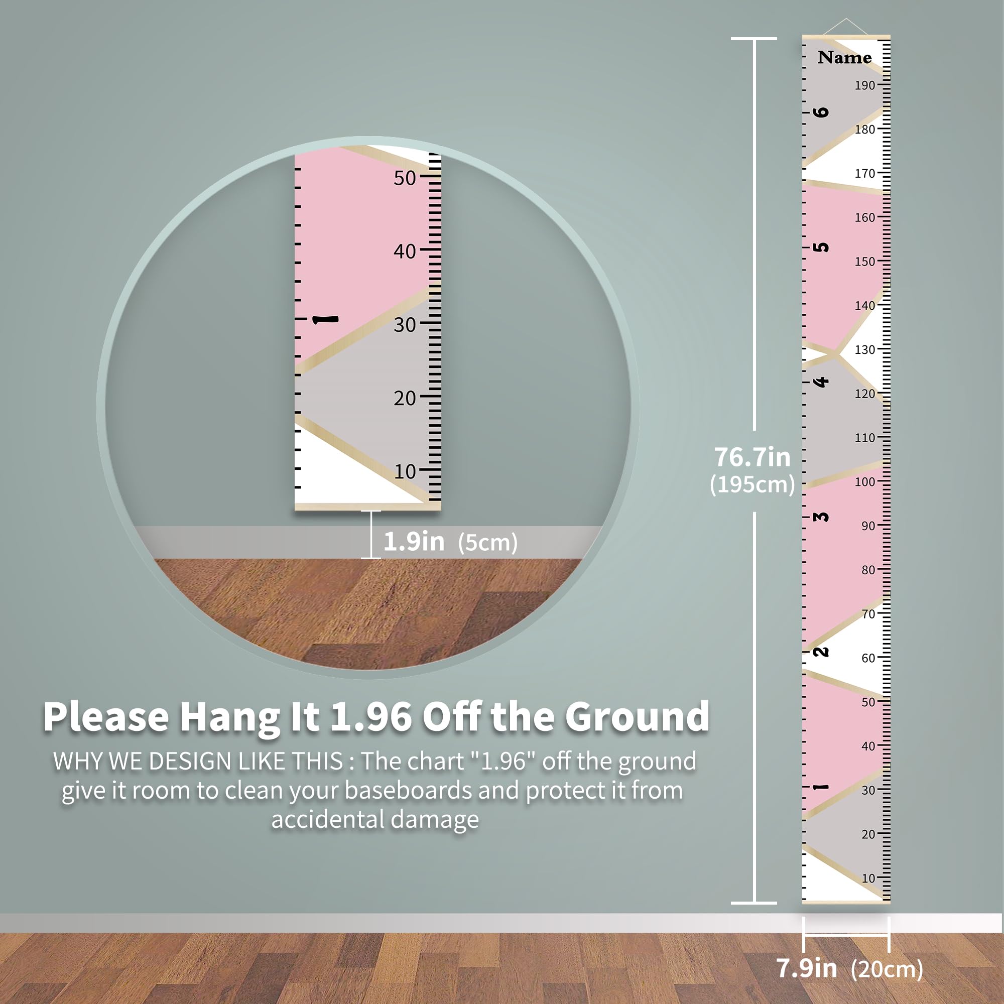 Nustila two-scales chart shows feet and centimeters clearly