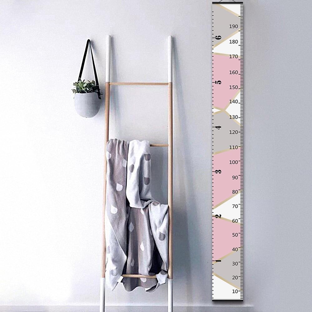 Nustila growth chart with wooden frame as a stylish nursery accent