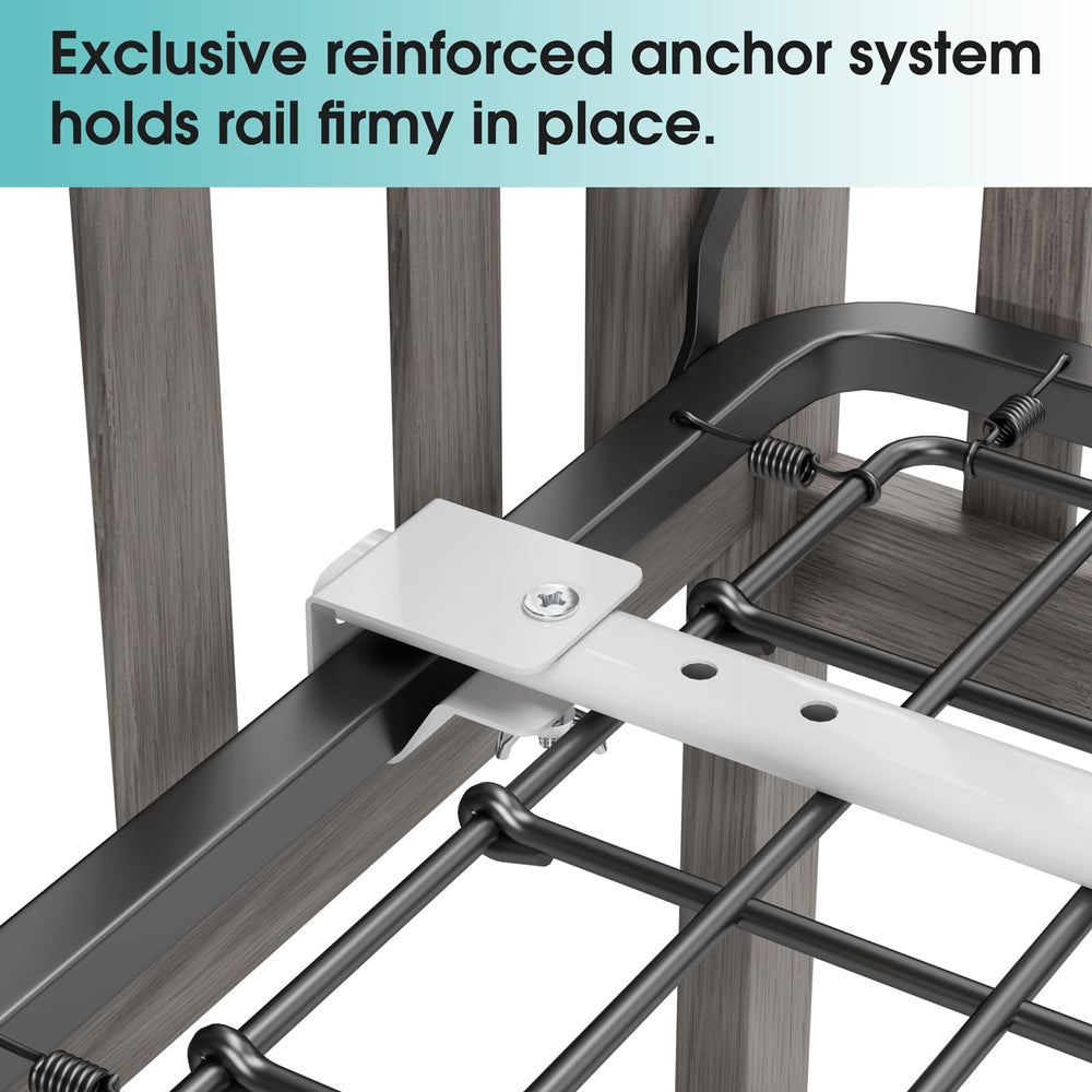 NUTIKAS reinforced anchor system keeps the rail securely attached