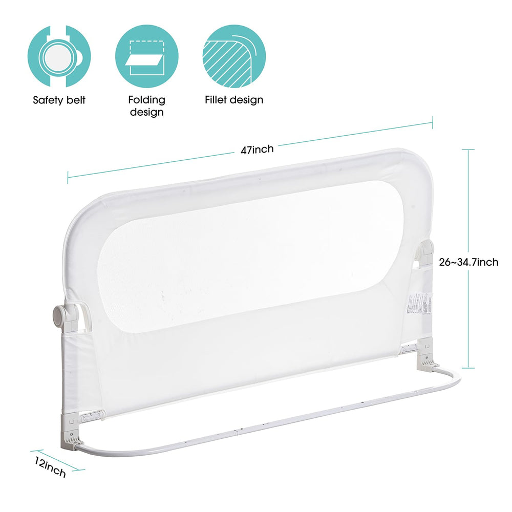 NUTIKAS bed rail guards fit from twin to king beds for versatility
