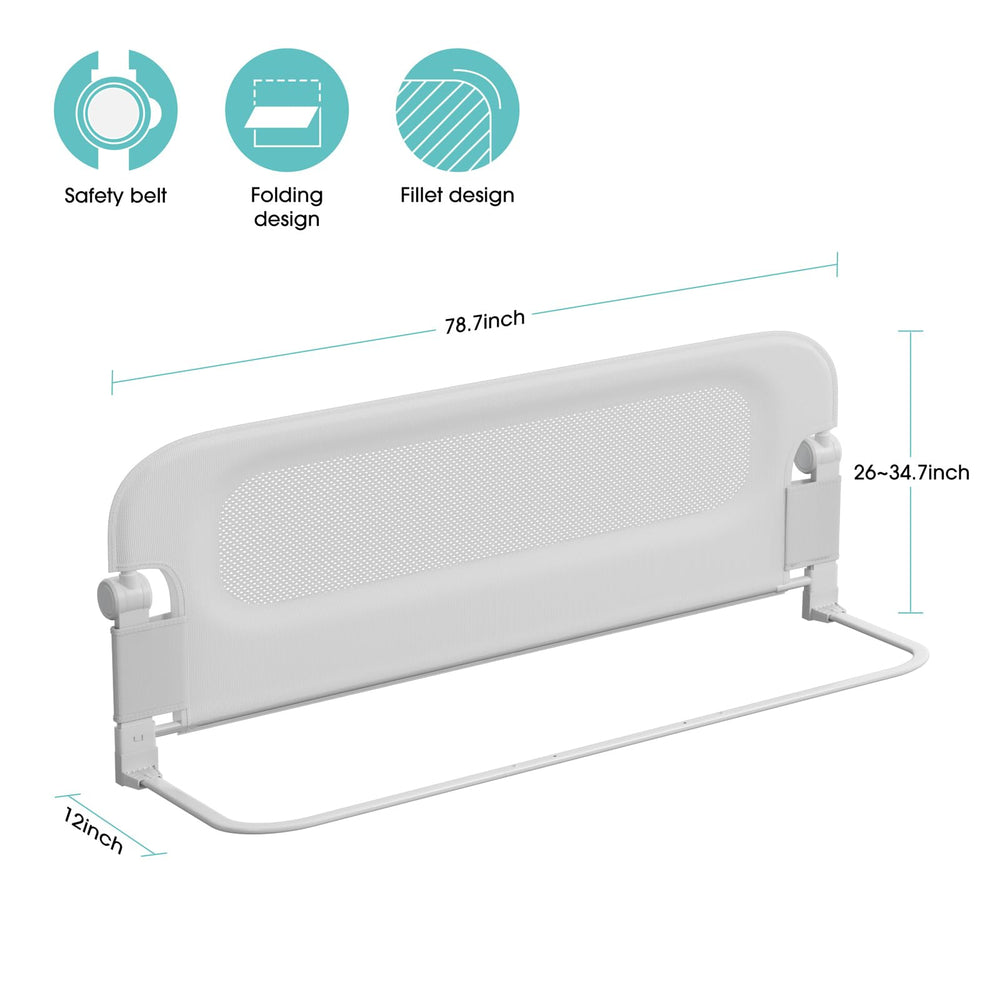 NUTIKAS bed rail guard airy mesh design maintains airflow and comfort