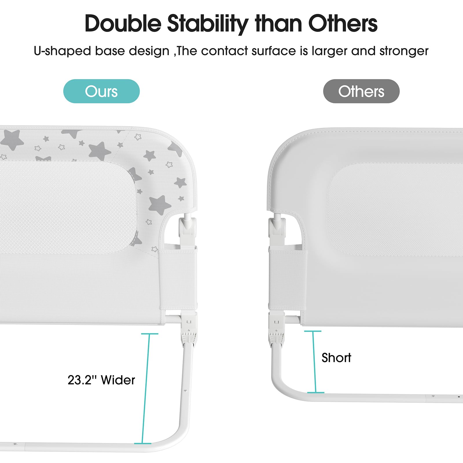 NUTIKAS bed rail guard keeps sleeping child secure and comfortable