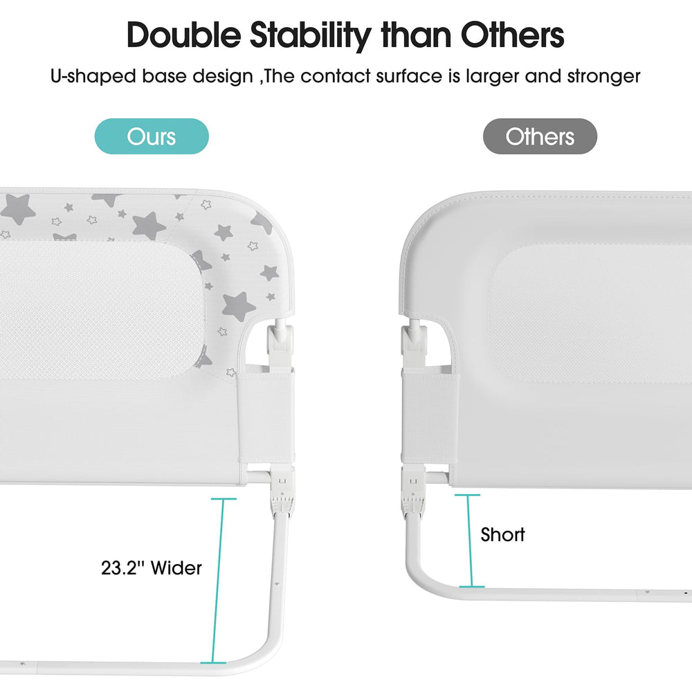 NUTIKAS bed rail guard keeps sleeping child secure and comfortable