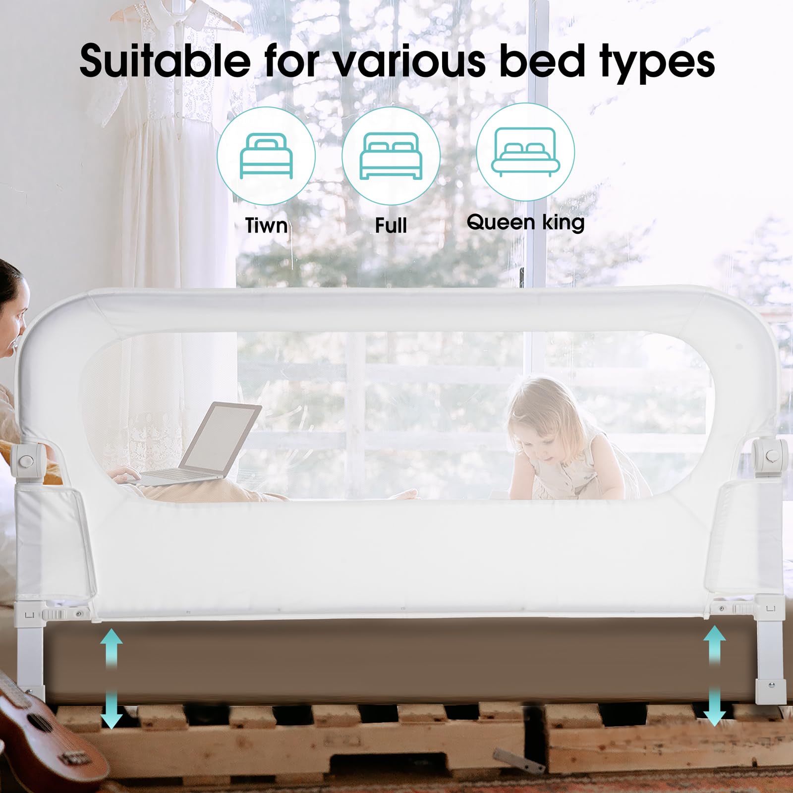 NUTIKAS easy-install bed rail installs in minutes with clear instructions.