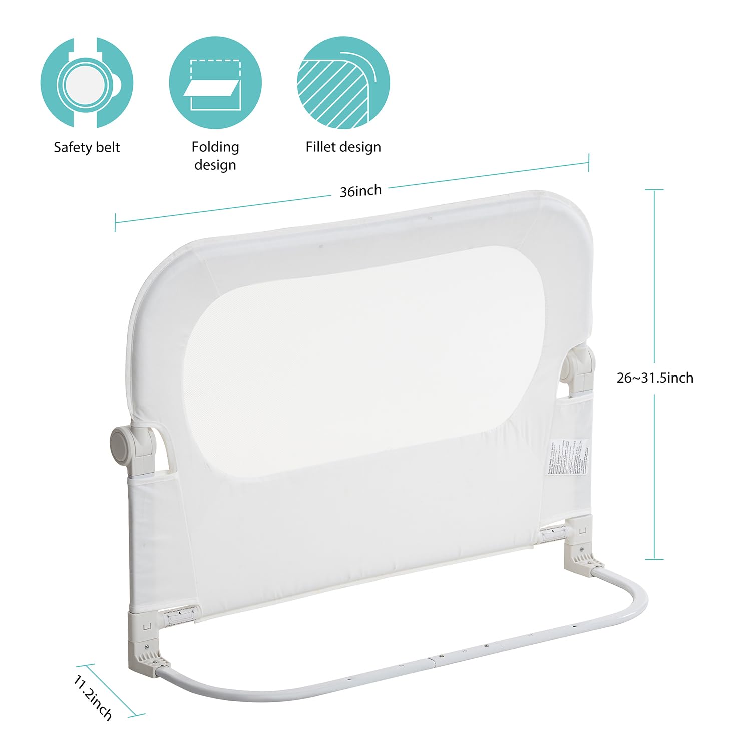 NUTIKAS extral tall child safety rail supports growing kids