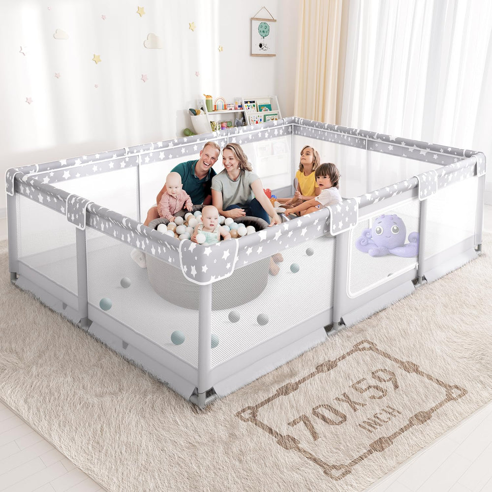 NUTIKAS large playpen assembly view showing sturdy frame for family play