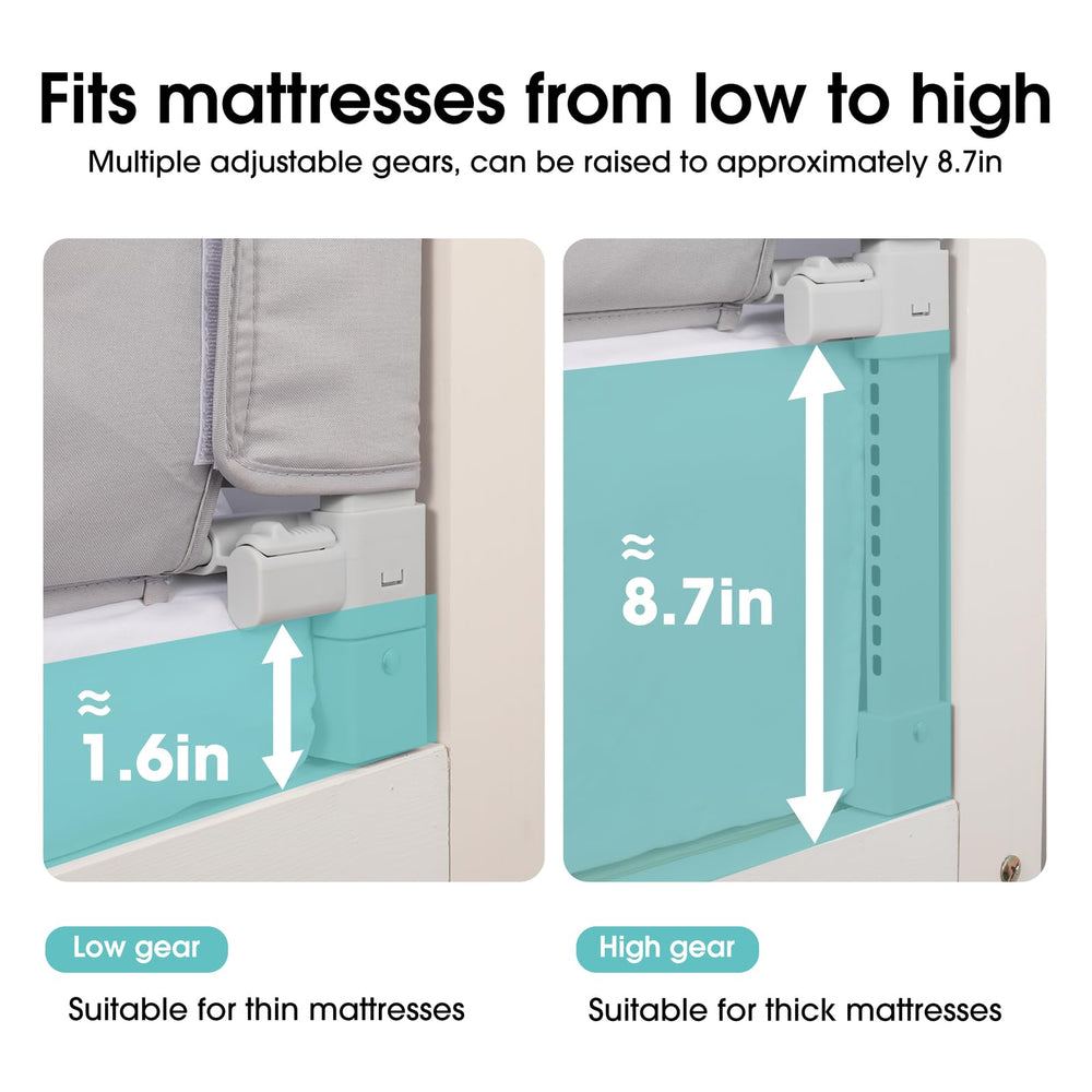 NUTIKAS breathable mesh bed rail design supports air flow near sleeping child
