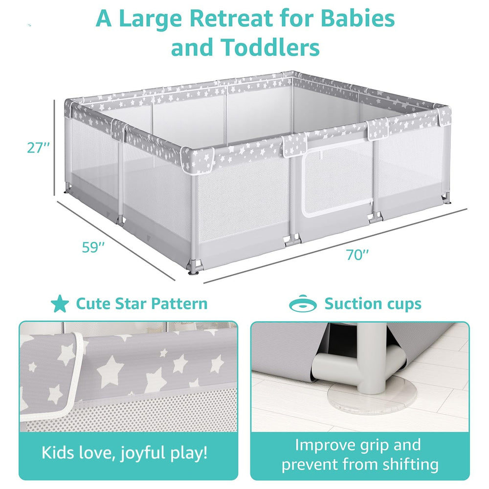 NUTIKAS playpen breathable mesh panel for visibility and airflow