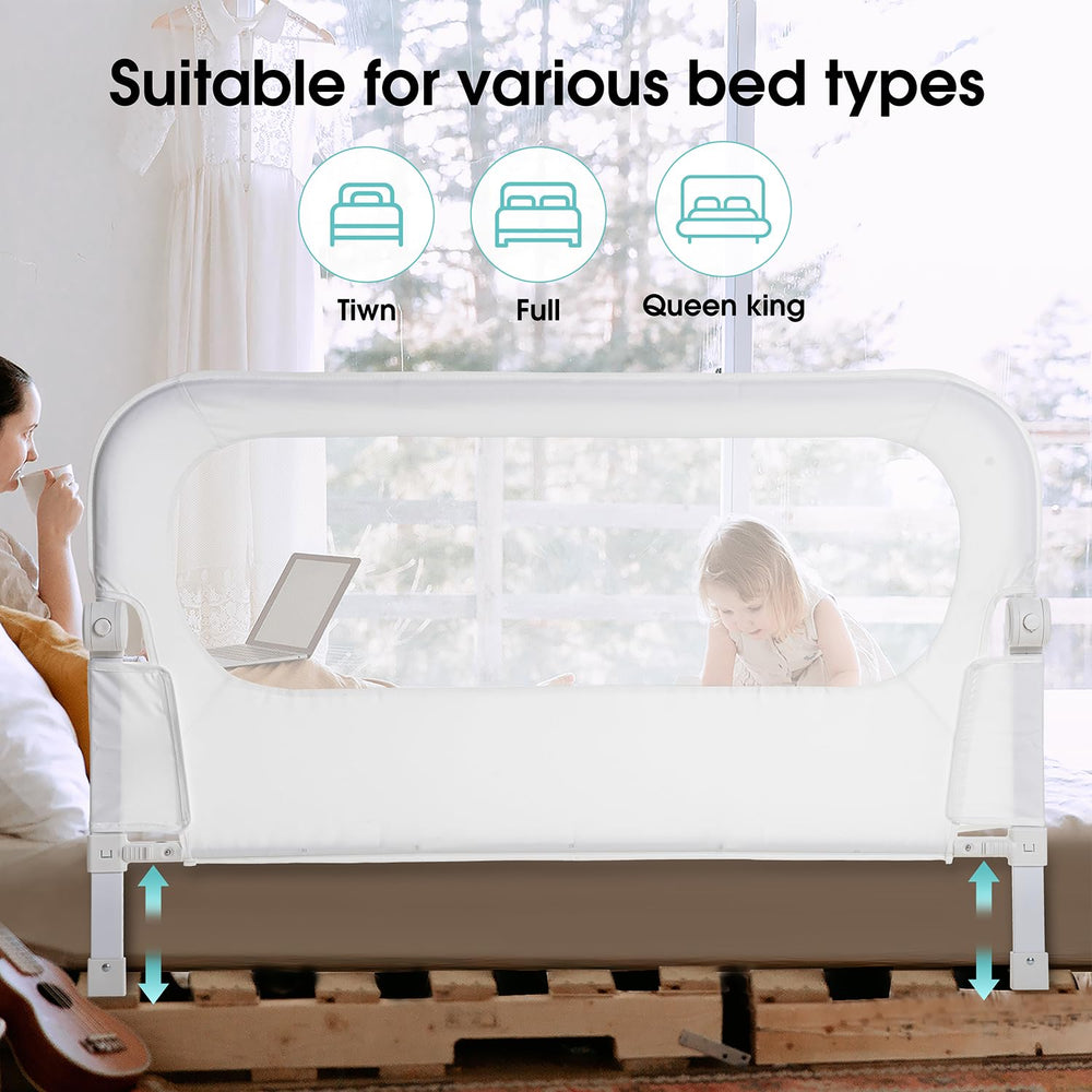 NUTIKAS sturdy bed rail guard ensures secure sleep