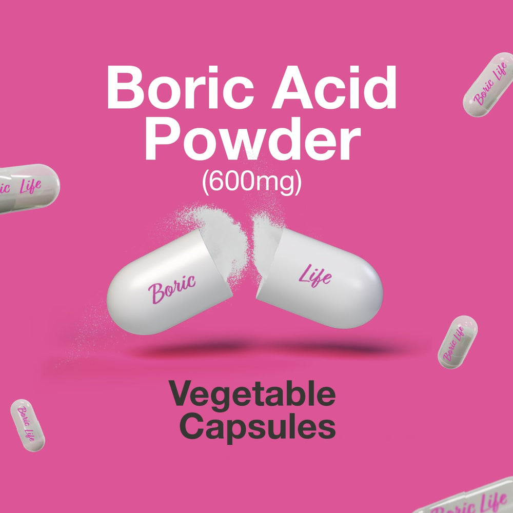 NutraBlast Boric Acid Vaginal Suppositories on bathroom counter for daily routine