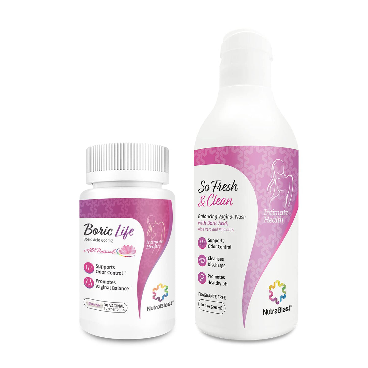 NutraBlast Boric Acid Bundle box supports balanced intimate wellness.