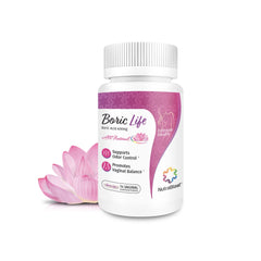 NutraBlast Boric Acid Vaginal Suppositories packaging box showing USA-made quality