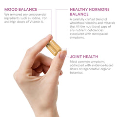 Nutritional Roots organic herbs ashwagandha and black cohosh blend in capsules.