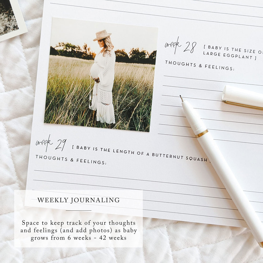Nuts & Bolts Paper Co. weekly journaling page invites moments and feelings to record.