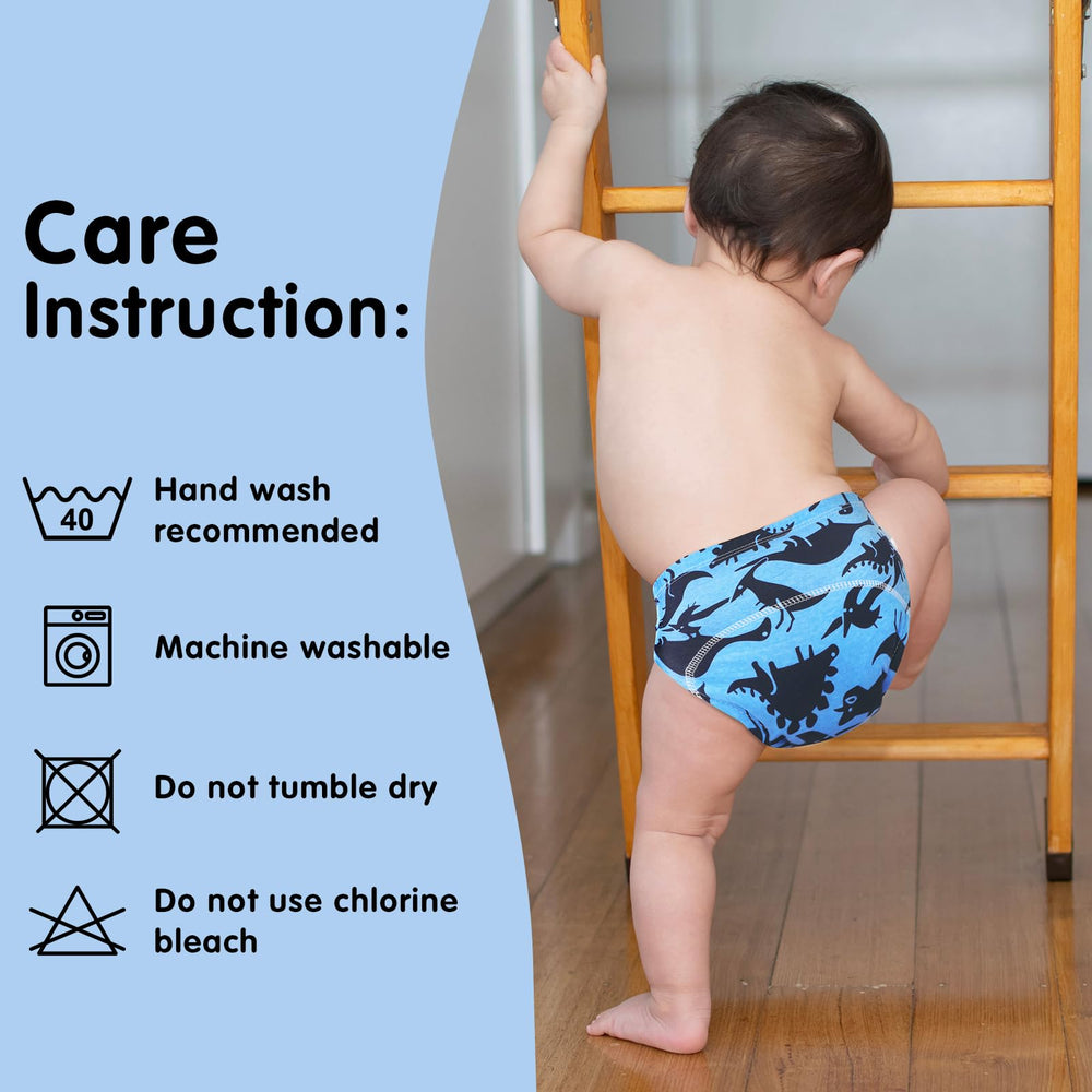 Nutyomi size range 2T-3T-4T fits growing toddlers.