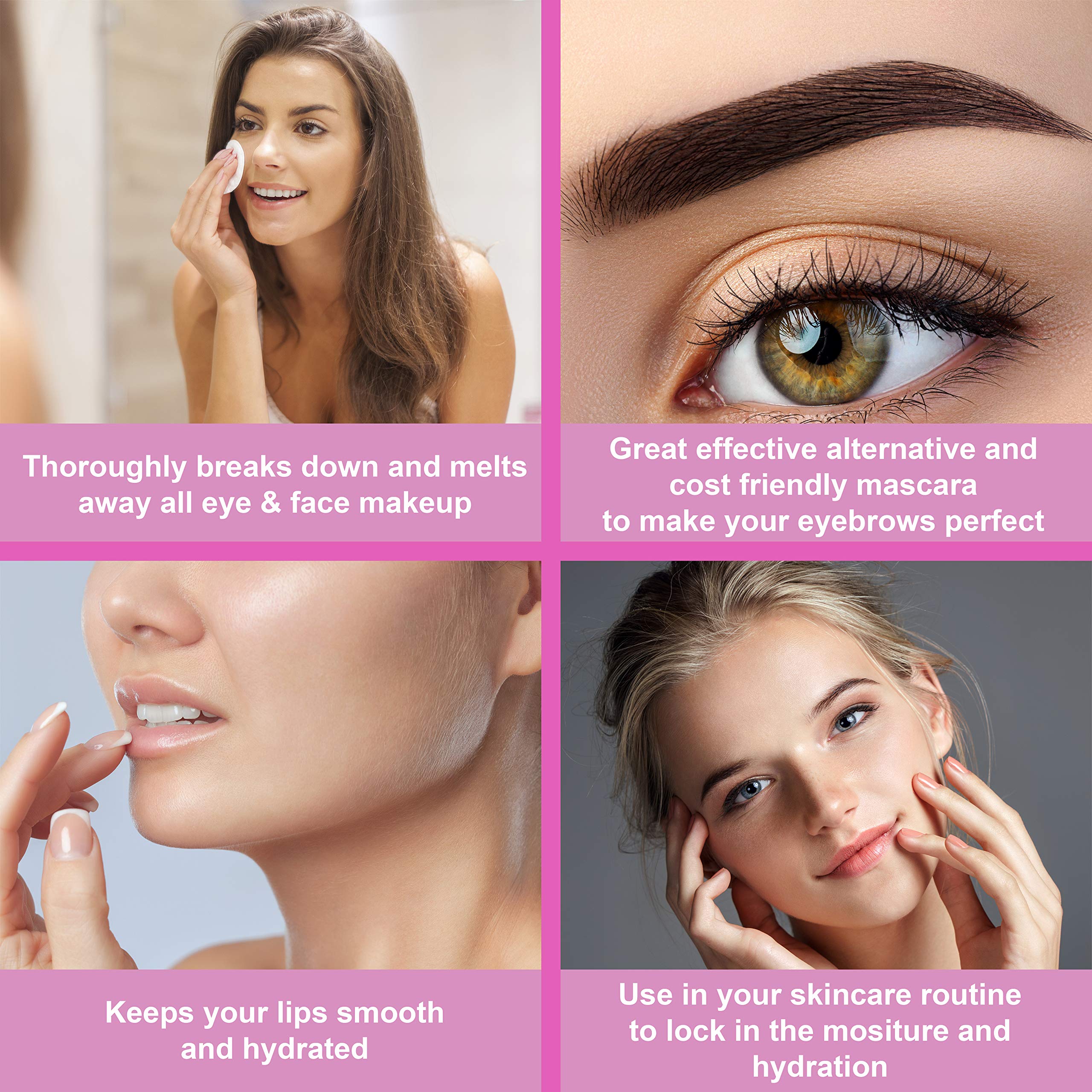 Hands applying NuValu jelly near eyes and brows for delicate skin care.