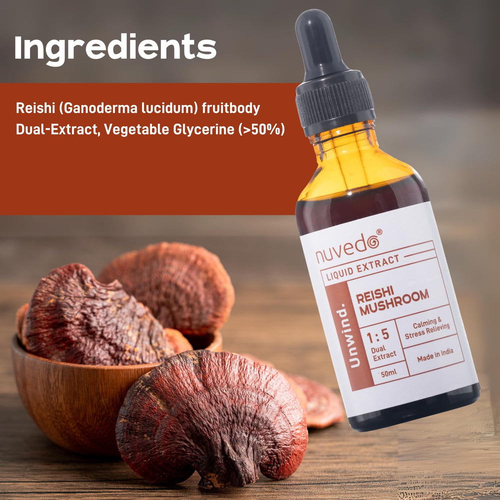 Nuvedo Reishi glycerine base shows vegetable glycerine content