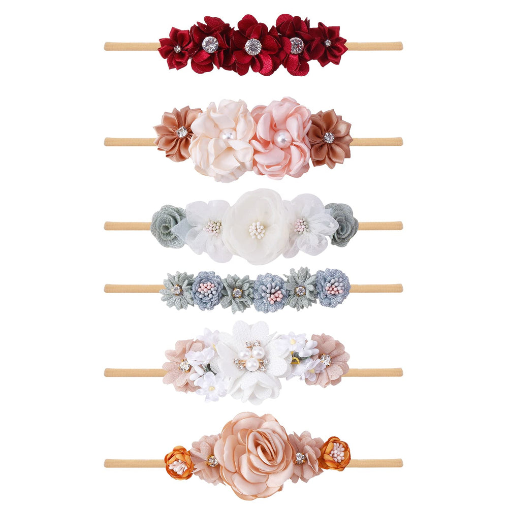 NUWAJP soft nylon headbands gently encasing baby hair for skin-friendly comfort