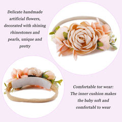 NUWAJP gift-ready flower headbands ideal for birthdays and baby showers