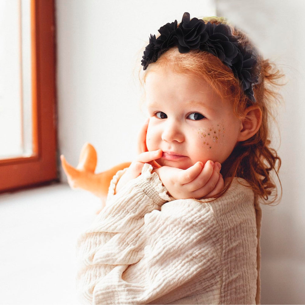 NUWAJP yellow flower headband, bright accessory for photos and parties