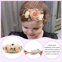 NUWAJP floral headband cream – versatile accessory for everyday outfits.