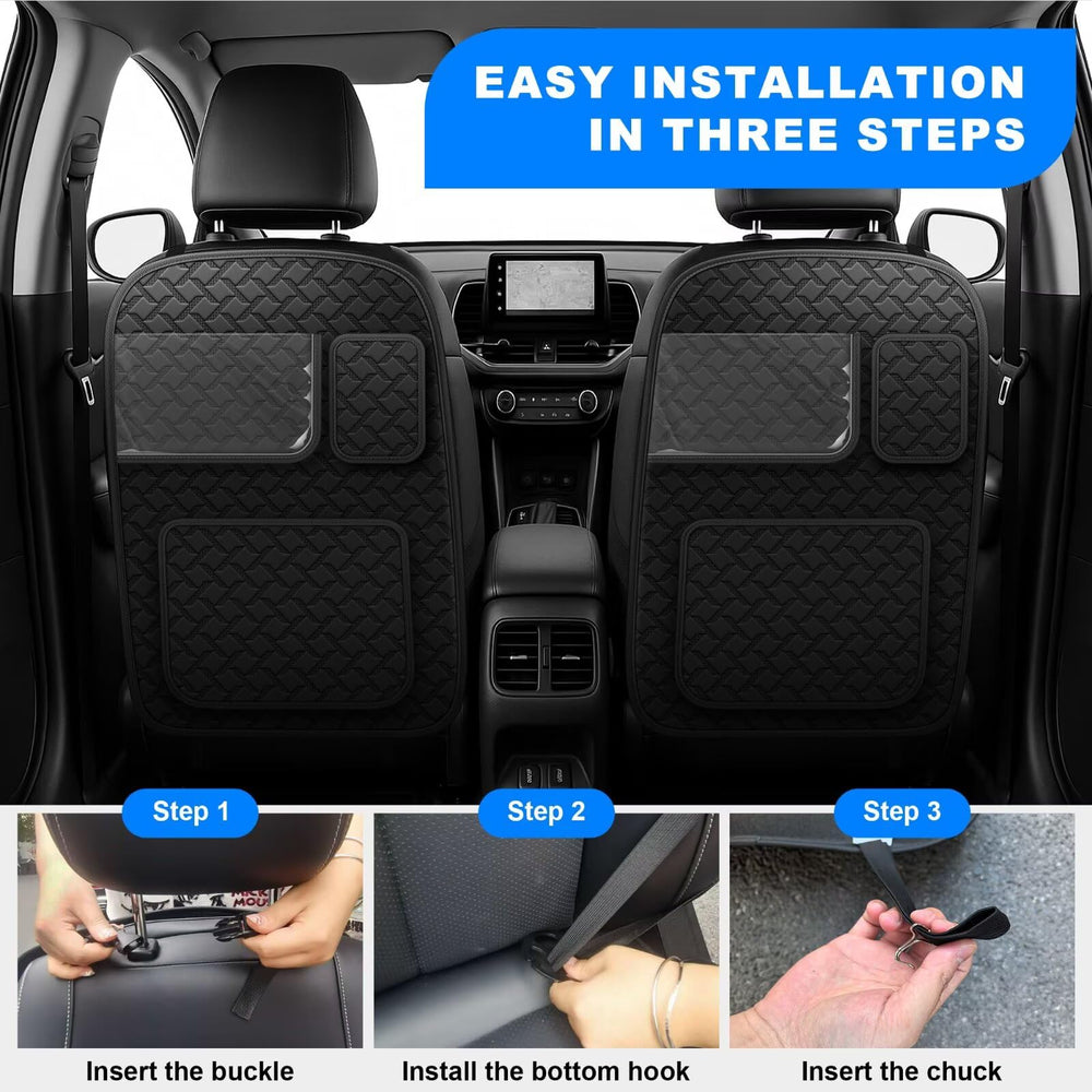 NUWQICD travel-friendly back seat protector simplifies family trips