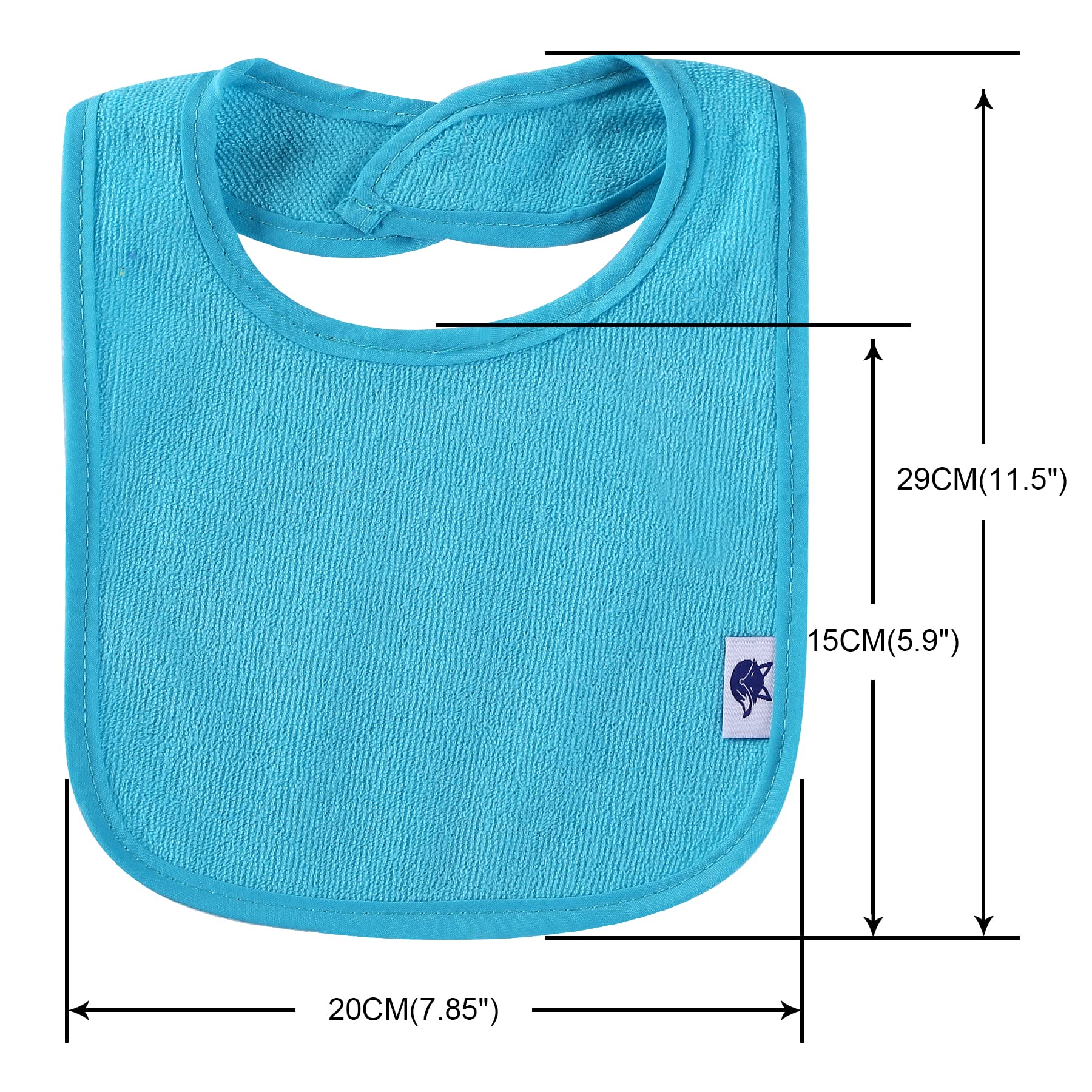 Nvatorfox baby bibs feature hook-and-loop closure for quick changes.