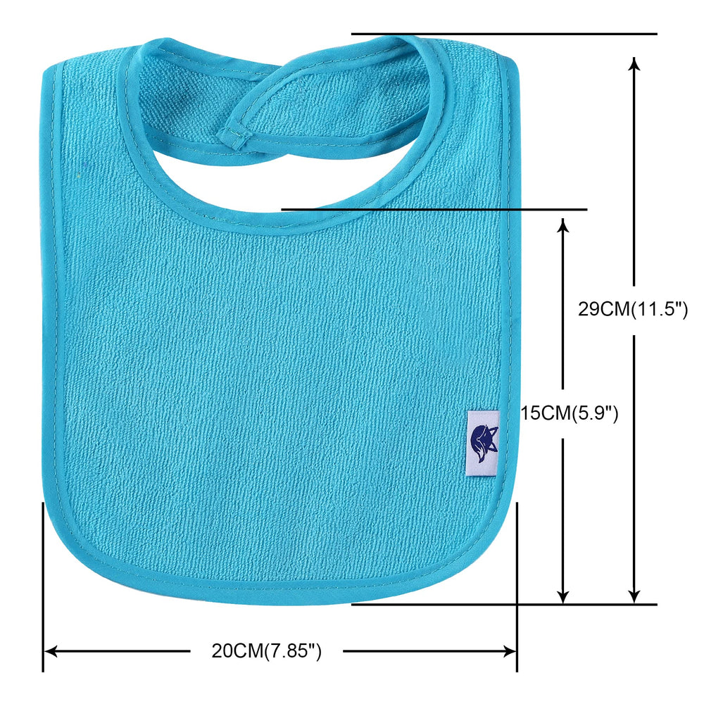 Nvatorfox baby bibs feature hook-and-loop closure for quick changes.