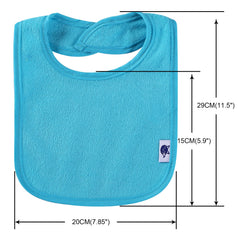 Nvatorfox baby bibs feature hook-and-loop closure for quick changes.