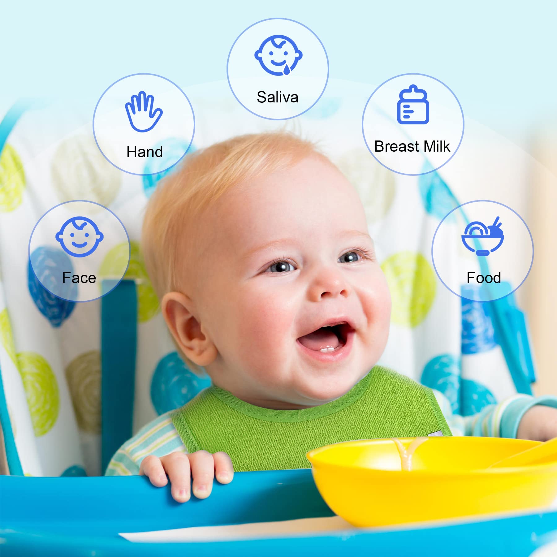 Nvatorfox bibs sized to fit newborns through toddlers with easy closure.
