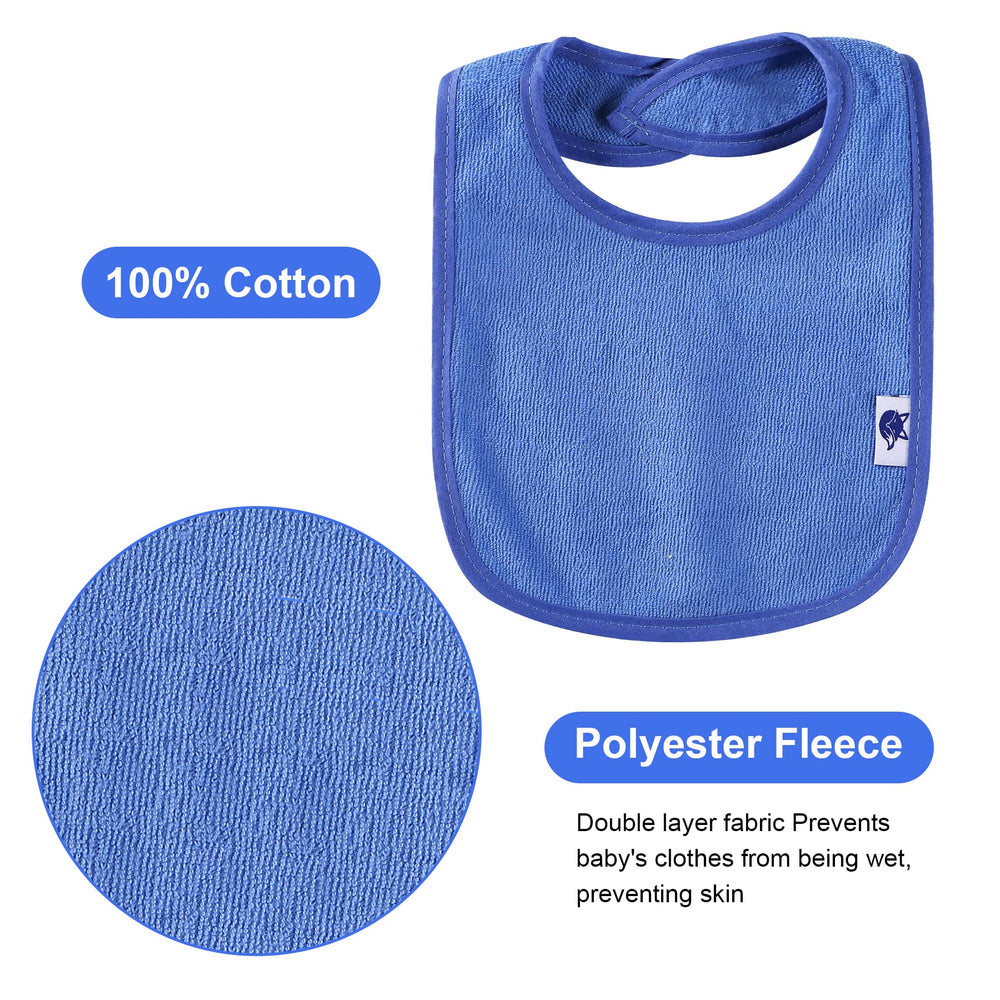 Nvatorfox terry bibs are machine washable and fade resistant for daily use.