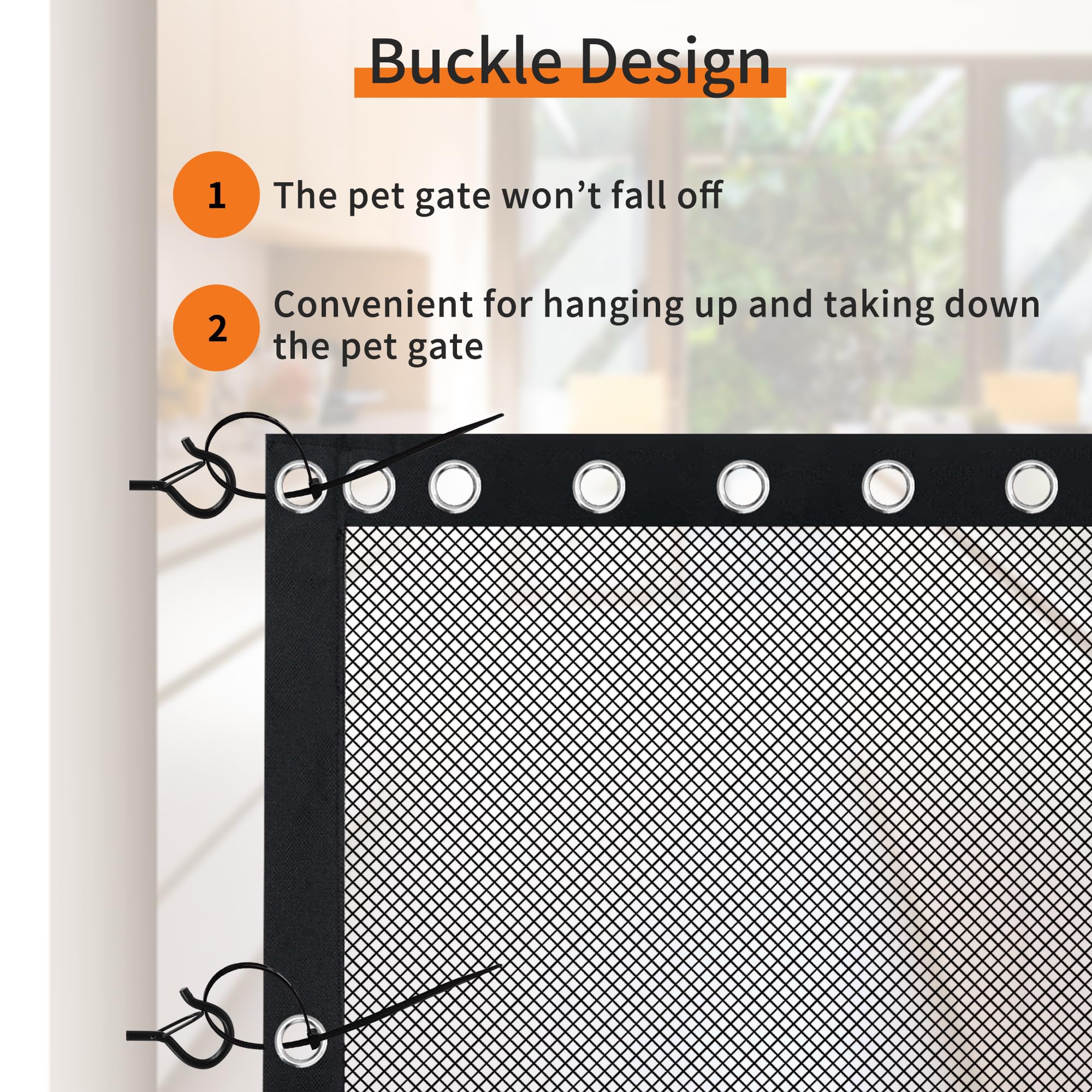 NWK Magic Dog Gate close-up of fiberglass fabric for durability
