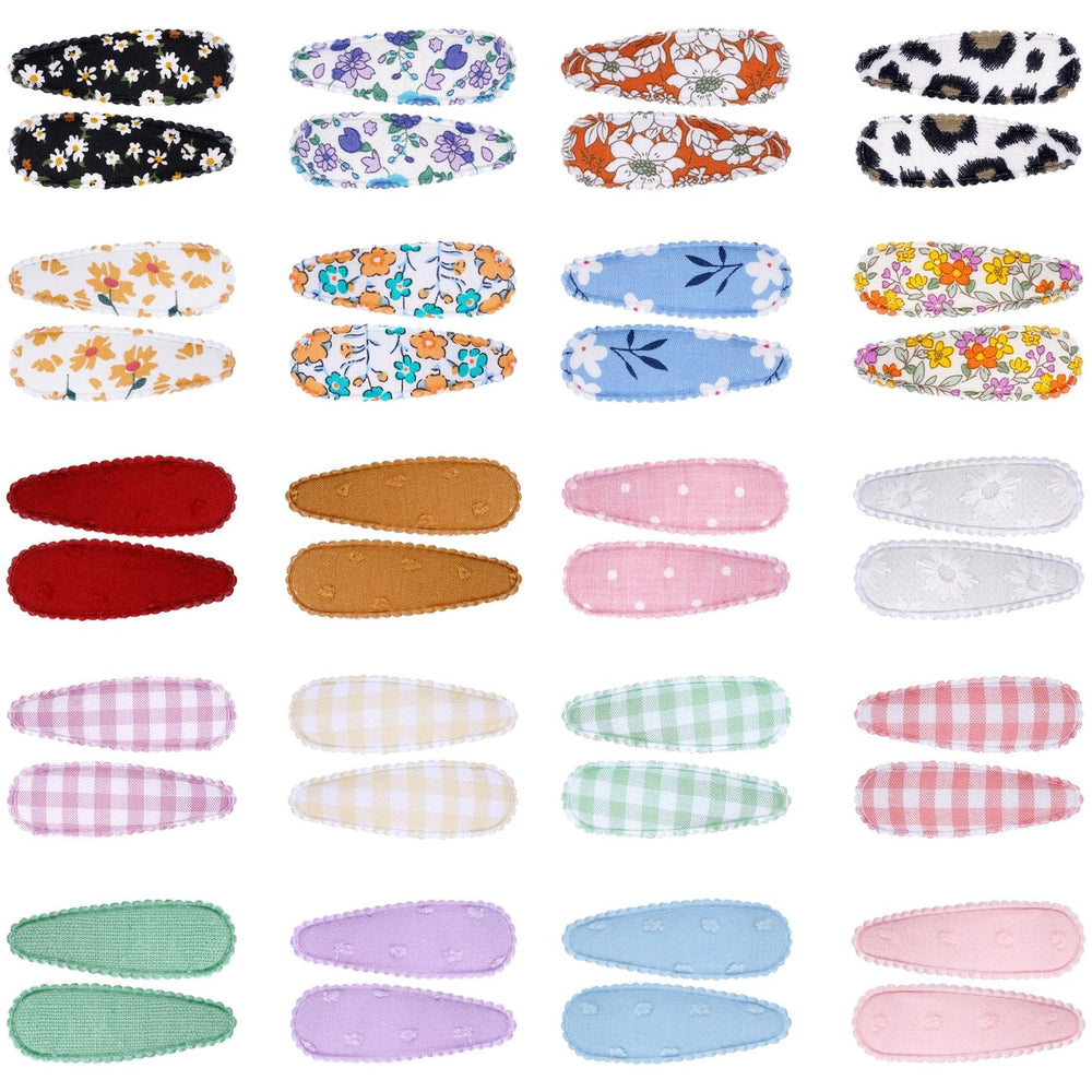 Nydotd floral print hair clip 2.2-inch, secure style during play