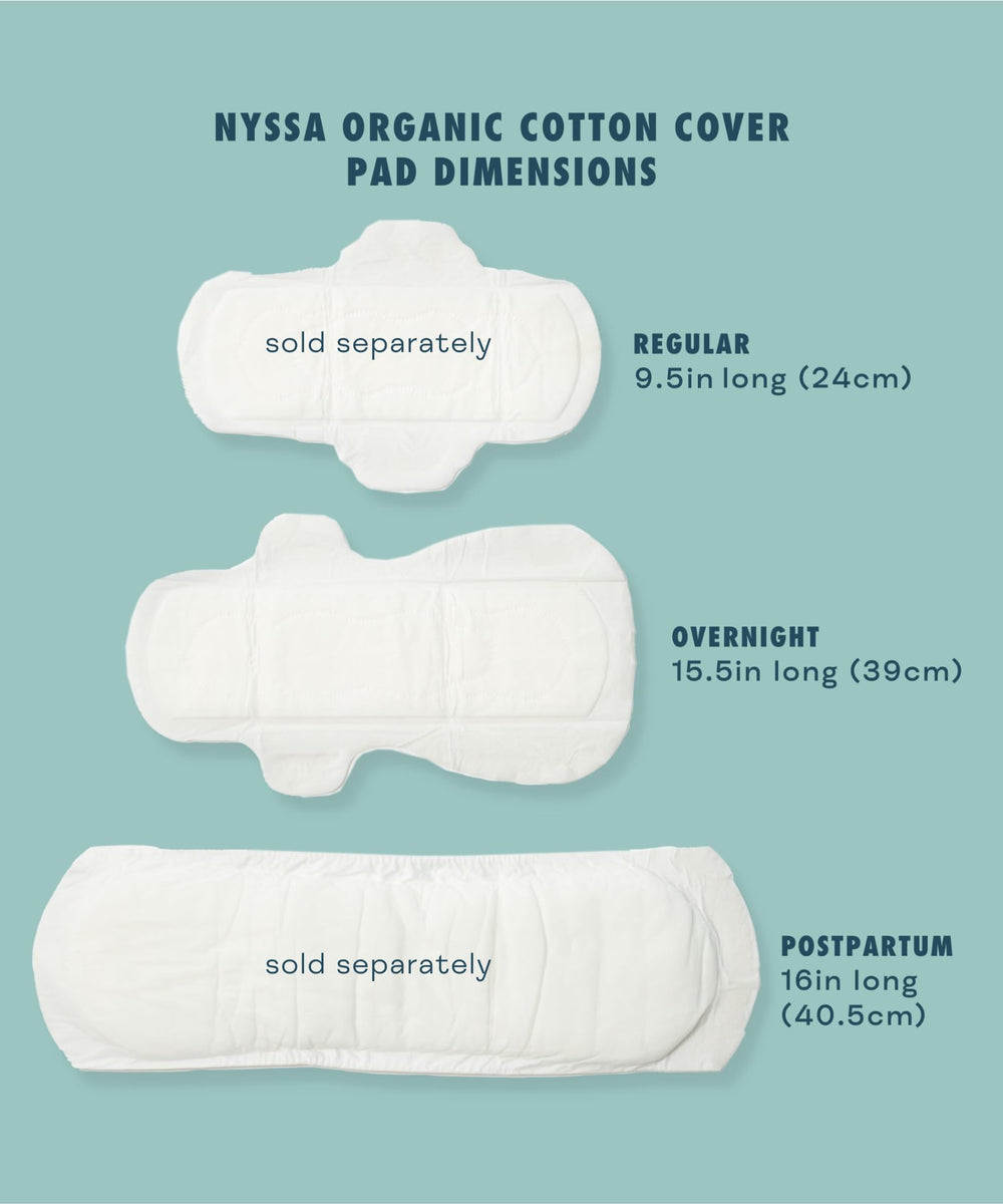 Nyssa pads come in travel-ready packaging with a drawstring pouch.