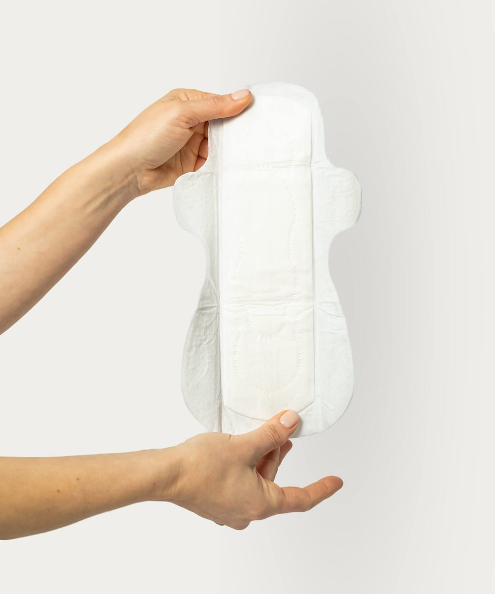 Nyssa thin high-absorbency core delivers bulk-free protection overnight.