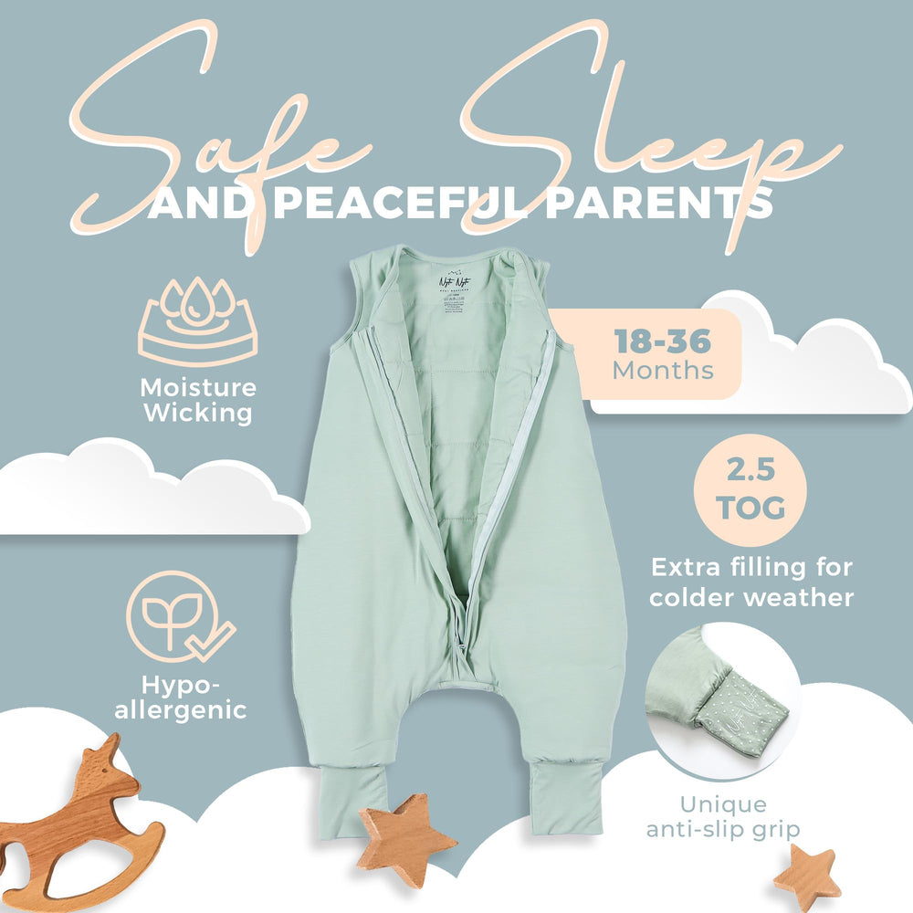 Nyte Nyte Baby sleep sack inner quilted lining adds soft warmth and comfort