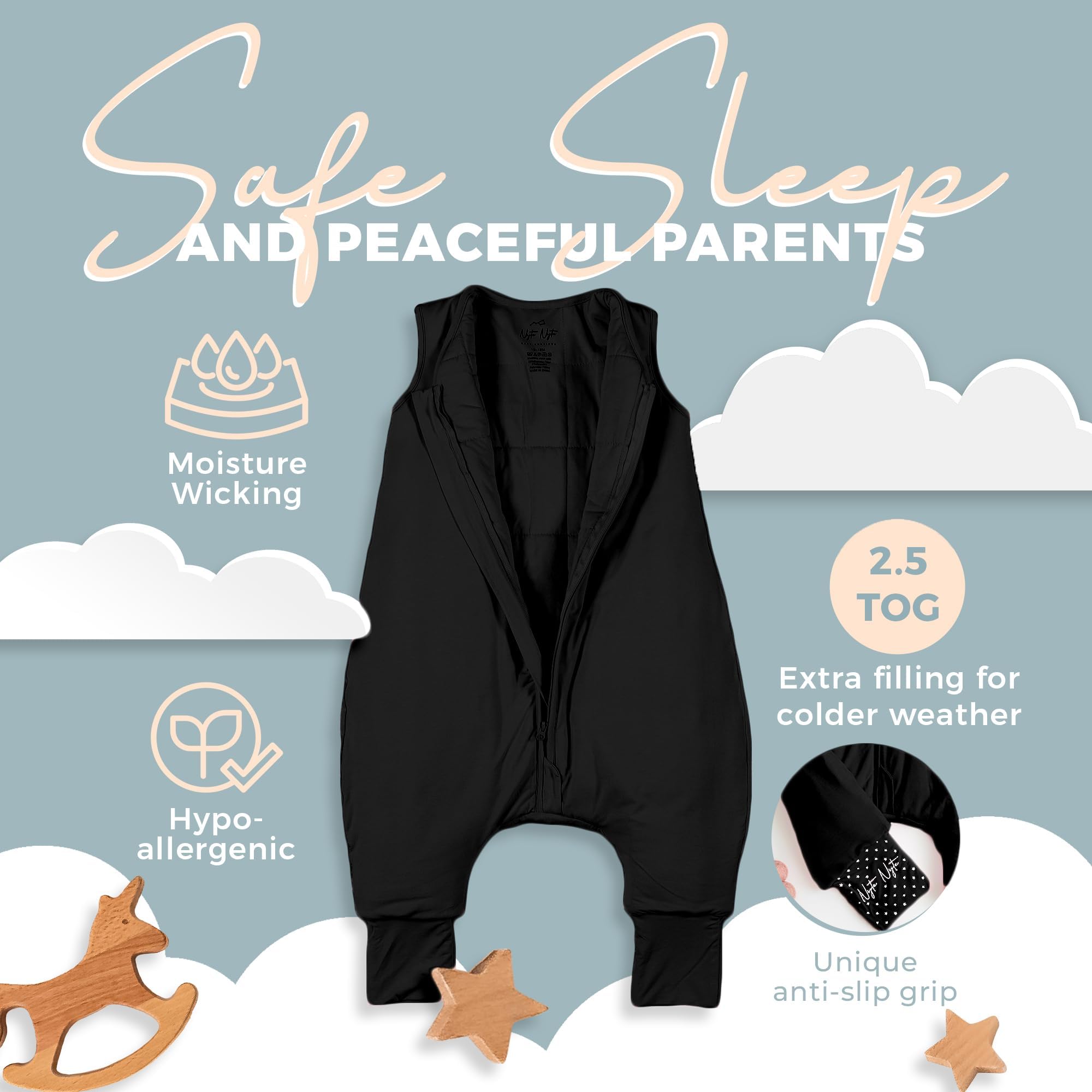 Nyte Nyte Baby foldable cuffs enable seasonal warmth adjustment