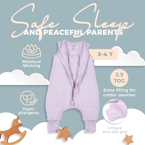 Nyte Nyte Baby footed-sleep-sack orchid supports tiny feet and secure movement