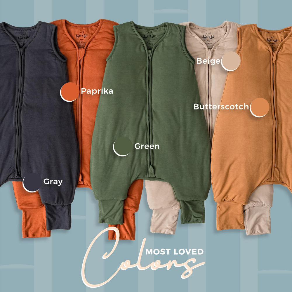 Nyte Nyte Baby gray sleepsack fabric is breathable for comfort.