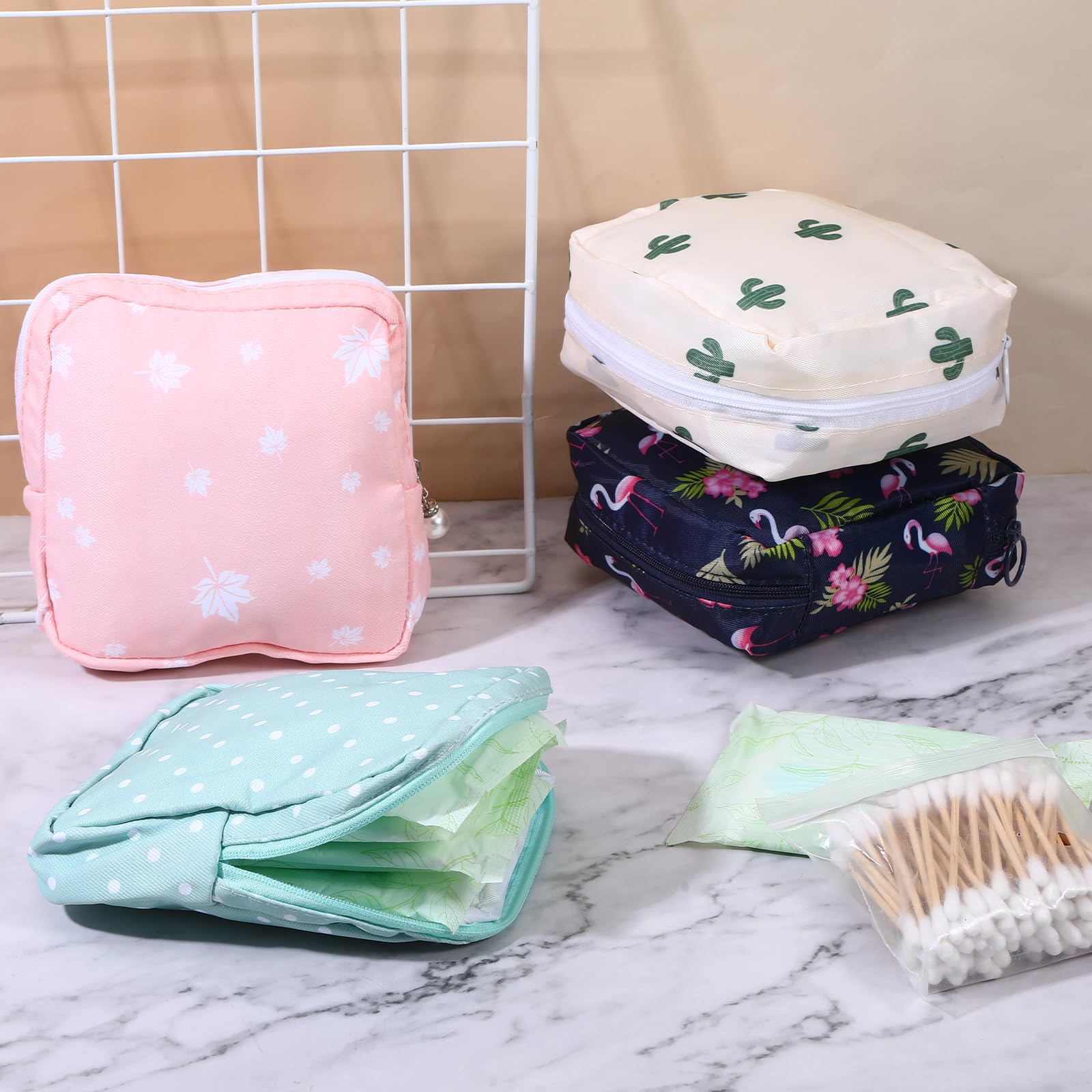 NYTGAH pad bag rose pattern keeps essentials neatly in purses