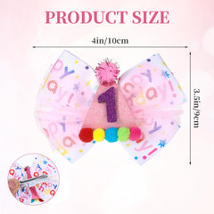 NYTGAH sprinkle bow clip is perfect for birthday photos and outfits.