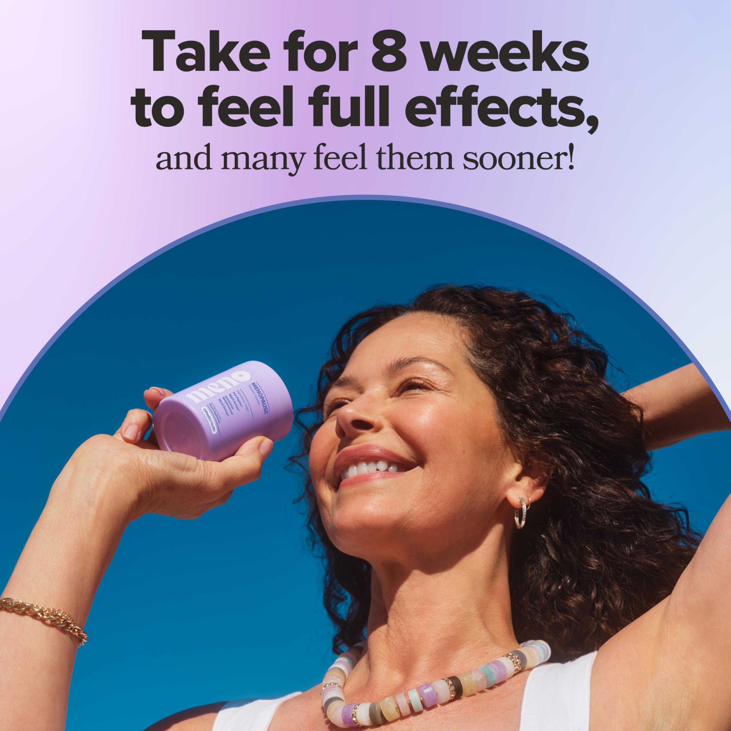 O Positiv MENO Ashwagandha capsule detail, suggesting sleep quality support.