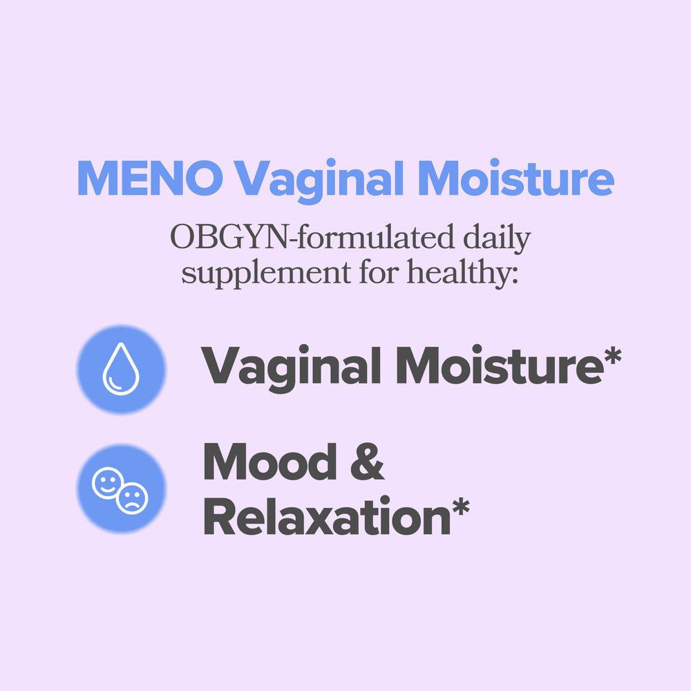 Close-up of MENO capsules showing easy-to-take softgels.